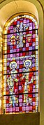 St. Simon und Juda church in Trier Stained Glass Window in the church with an image of St Simon & St Judas.