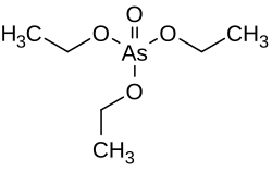 Structural formula of triethyl arsenate