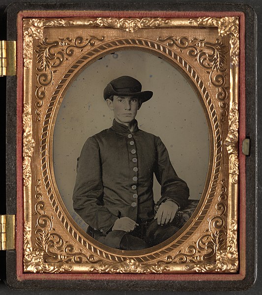 File:Trooper Robert Vaughan of Co. I, 3rd Virginia Cavalry Regiment in uniform) - Rees LCCN2017645651.jpg