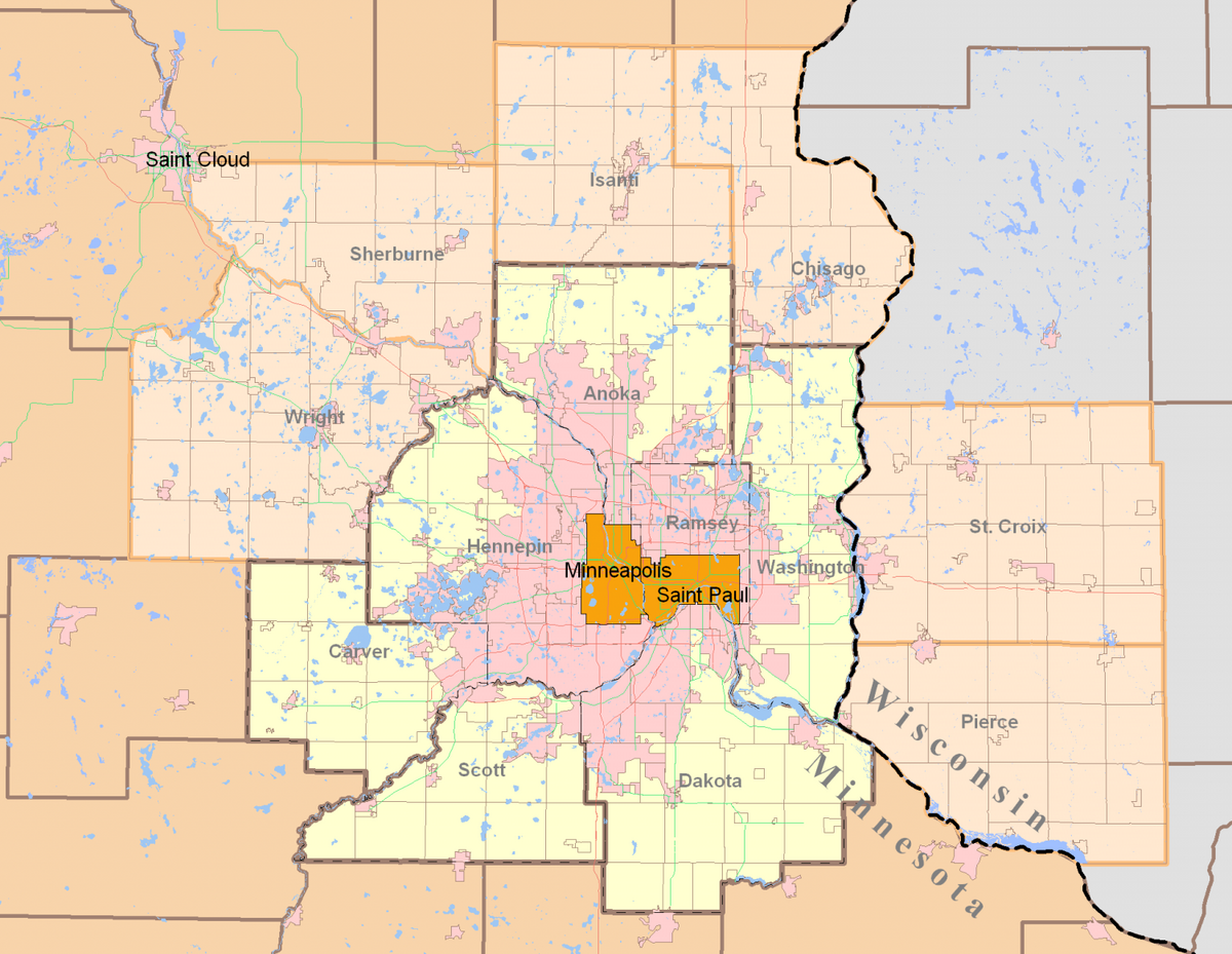 map of twin cities metro area Minneapolis Saint Paul Simple English Wikipedia The Free map of twin cities metro area