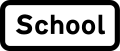 "School" plate used with the children sign