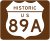 Historische Markierung der US Route 89A