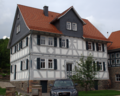English: Half-timbered building in Ulrichstein, Bobenhausen II Hoherodskopfstrasse 46, Hesse, Germany This is a picture of the Hessian Kulturdenkmal (cultural monument) with the ID Unknown? (Wikidata)