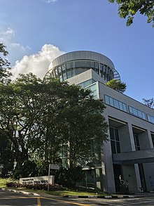 National University of Singapore is one of six autonomous universities in the city-state. University Hall, National University of Singapore, February 2020.jpg