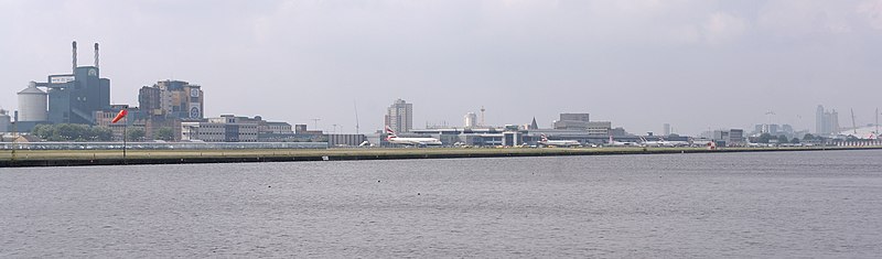 File:University of East London MMB 01 London City Airport and Royal Albert Dock.jpg