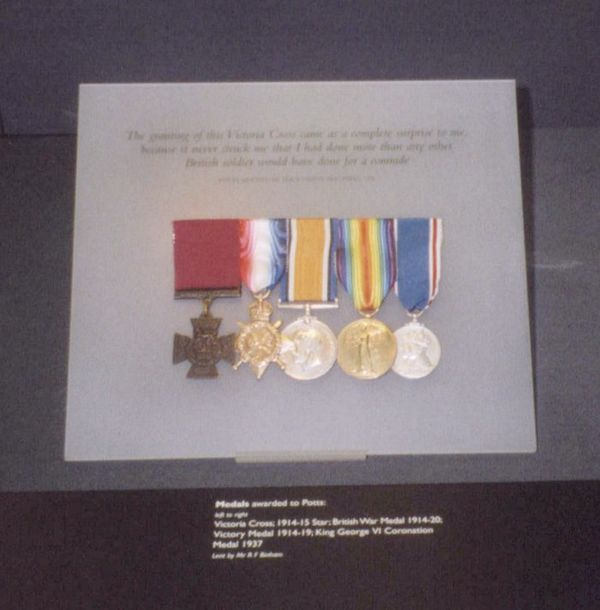 Potts' medal collection at the Imperial War Museum.