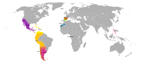 Primary dialects of Spanish