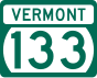 Vermont Route 133 marker