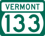 Vermont Route 133 marker