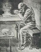 ლოცვა ჭამის წინ, ფანქარი, შავი ცარცი, მელანი, გაზავებული თეთრში, დეკემბერი 1882, პირადი კოლექცია, შვეიცარია (F 1002, JH 281).