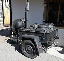 A World War II-era field kitchen used by the Czechoslovak Army Vojenska.Polni.Kuchyn.Military.Field.Kitchen.jpg