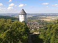 View from the round tower on Eddigehausen and on the Leine-Valley