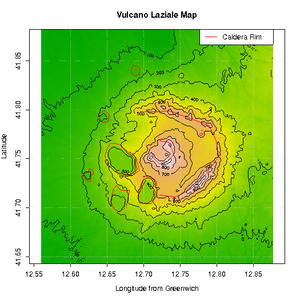 digital elevation model of the Vulcano Laziale