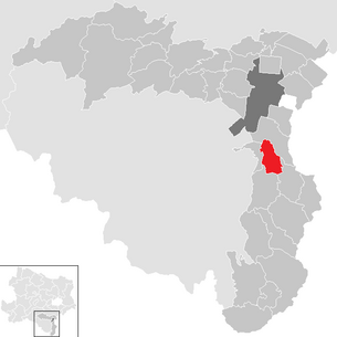 Location of the municipality of Walpersbach in the Wiener Neustadt-Land district (clickable map)