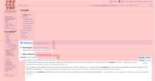 mise en relief de l'espace consacré à autre chose que des données lexicologiques sur le wiktionnaire