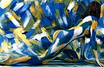 Polychrome Körperbemalung, analoge Farbfotografie, Handabzug 50 × 60 cm, 1999