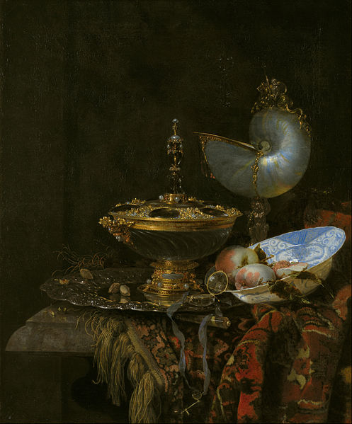 File:Willem Kalf - Pronk Still Life with Holbein Bowl, Nautilus Cup, Glass Goblet and Fruit Dish - Google Art Project.jpg