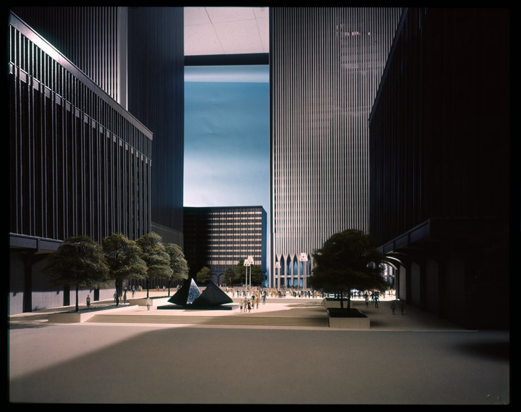 File:World Trade Center, New York. Model showing towers and plaza - LCCN2021644076.tif