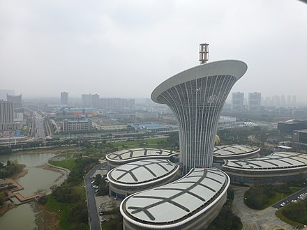 The Future Science and Technology City, one of the easternmost corporate campuses of the Guanggu (Optics Valley) development area