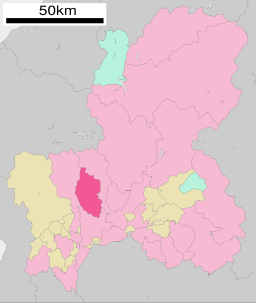 Yamagatas läge i Gifu prefektur