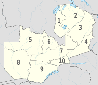Zambia, administrative divisions - Nmbrs - monochrome.svg