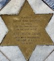 "Placed by the Sophie Bibb Chapter Daughters of the Confederacy on the Spot Where Jefferson Davis Stood When Inaugurated President of C. S. A. Feb. 18, 1861" brass star detail, State Capitol, Montgomery, Alabama LCCN2010637479 (cropped).tif
