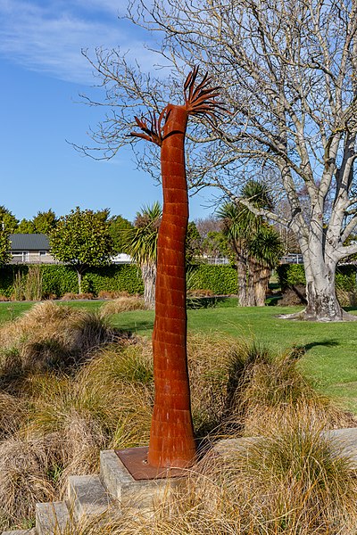 File:'Is Man an Ape or Angel?' sculpture in Addington, Christchurch, New Zealand 07.jpg