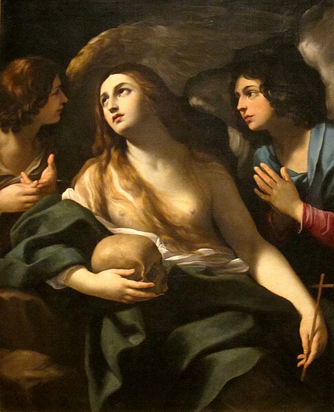 File:'Mary Magdalen between Two Angels', circle of Guido Reni, Dayton Art Institute.jpg