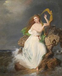 'The Harp of Erin', oil on canvas painting by Thomas Buchanan Read.JPG