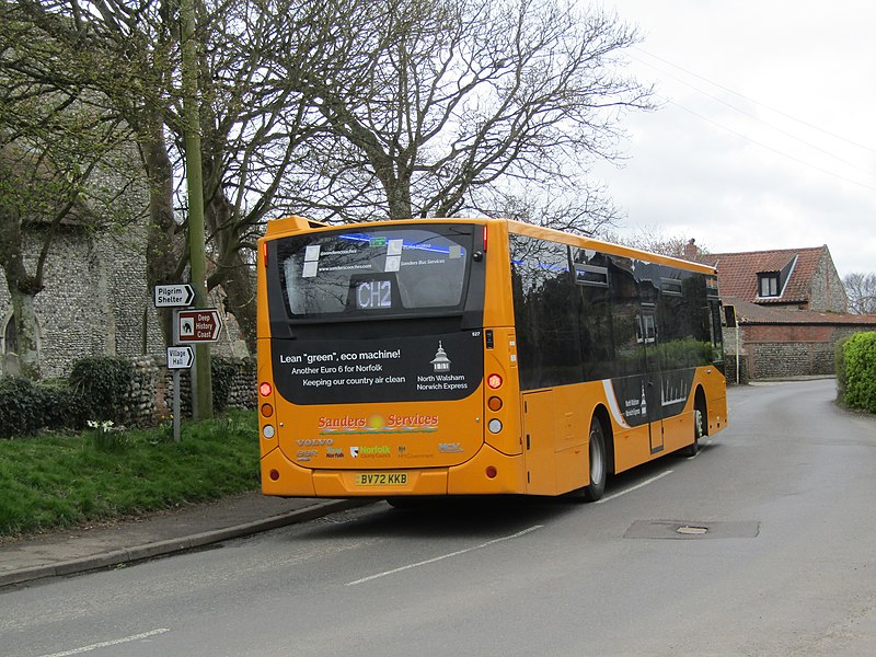 File:-2023-04-07 Sanders coasthopper bus service BV72KKB, Mundesley Road, Trimingham, Norfolk.JPG