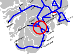 Mapa przebiegu linii kolejowej