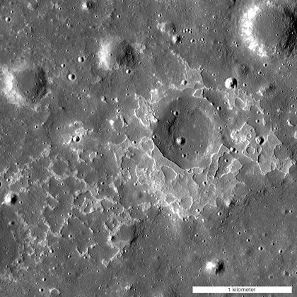 LRO view of irregular mare patch, an extremely young terrain