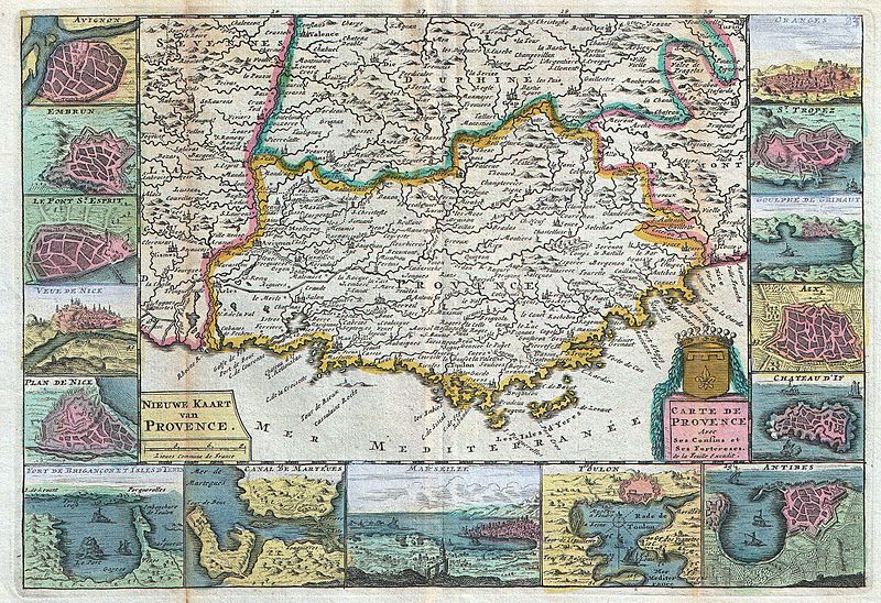 File:1747 La Feuille Map of Provence, France - Geographicus - Provence-ratelband-1747.jpg