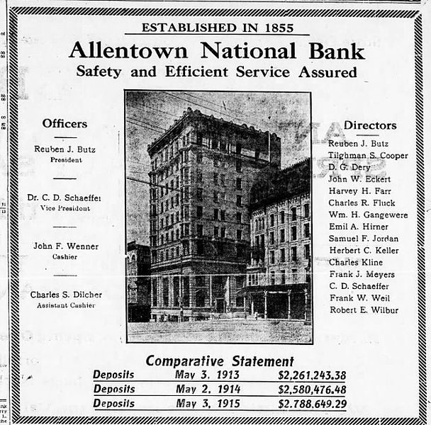 File:1915 - Allentown National Bank Newspsper Ad Allentown PA.jpg