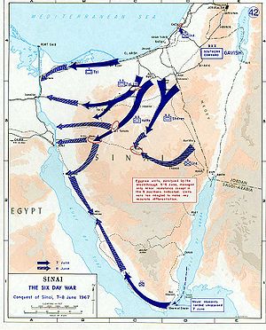 Capture of Sinai. 7-8 June 1967 1967 Six Day War - conquest of Sinai 7-8 June.jpg