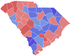 2002 South Carolina gubernatorial election results map by county.svg