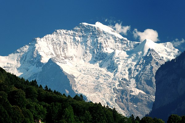 The Jungfrau and the valley of Lauterbrunnen from Interlaken