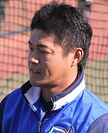 20141122 Takayuki Shinohara,coach of the Yokohama DeNA BayStars, at Yokohama Stadium.JPG