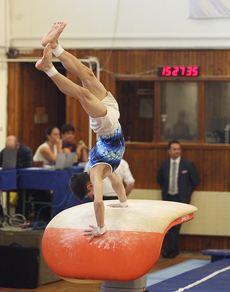 File:2019-05-25 Budapest Cup age group II all-around competition vault (Martin Rulsch) 07.jpg