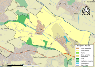 Mappa a colori che mostra l'uso del suolo.