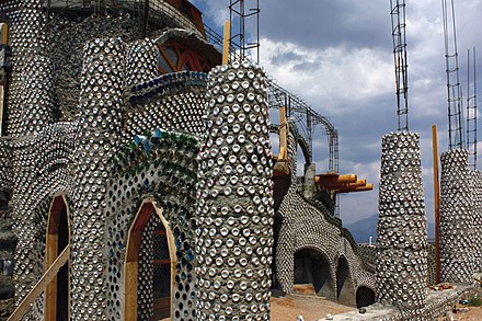 Earthship home under construction, 2011