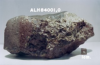 <span class="mw-page-title-main">Allan Hills 84001</span> Martian meteorite discovered in Antarctica in 1984