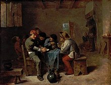 Adriaen Brouwer - Card playing peasants in a tavern.JPG
