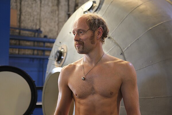 Aksel Hennie during the production of Pioneer.