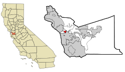Расположение в округе Аламеда и штате Калифорния
