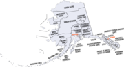 Miniatuur voor Lijst van boroughs en census areas in Alaska