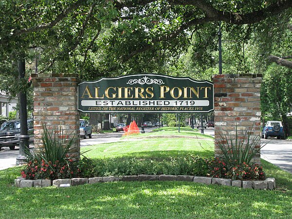 Algiers Point sign