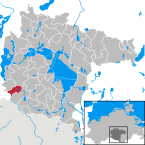 Poziția Altenhof pe harta districtului Müritz