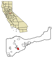 Location of Jackson in Amador County, California.