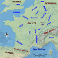 ガリアの地形図（SVG）